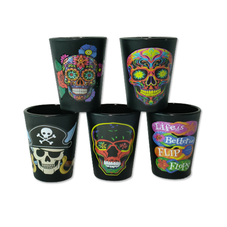 Wholesale Colorful Shotglass Customizable Logo Branded Souvenir Las Vegas Shot Glass