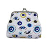 Custom Logo Printing PU Leather Travel Souvenir Gift Waterproof Evil Eye Makeup Bag