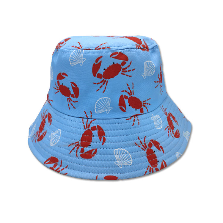 Wholesale Turtle Cap Caribbean Tropical Beach Souvenir Turtle Fisherman Bucket Hats with Custom Logo