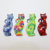 Factory Wholesale New Design Tie Dye Colorful Colors Resin Animal Shape Tourist Souvenir Dog Cat Fridge Magnet