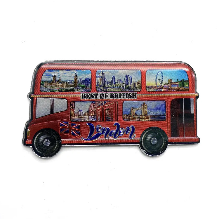 Custom Country City Fridge Magnet Tourist Souvenir London Wooden Magnet