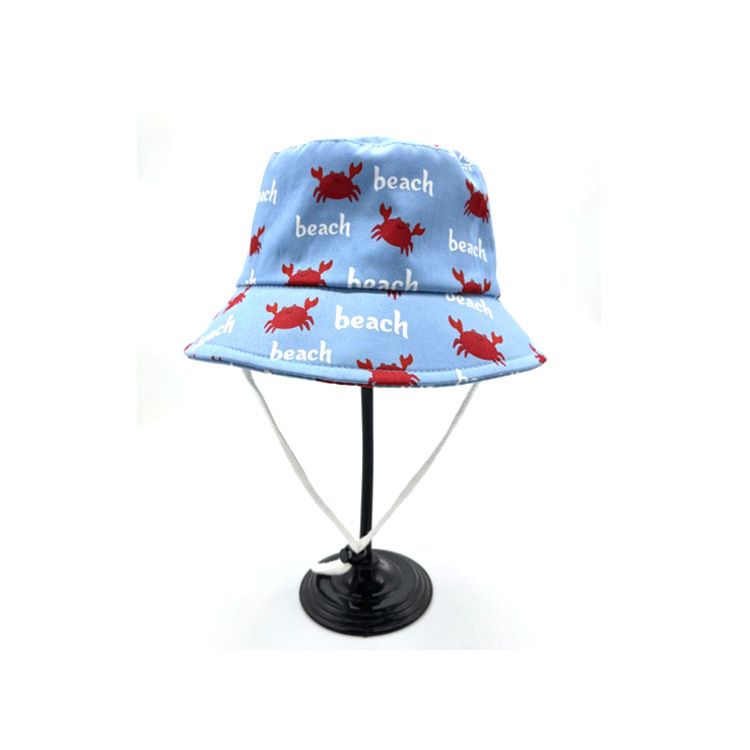 Custom Printed Outdoor Summer Sun Protection Baby Hat Bucket Hat for Kids