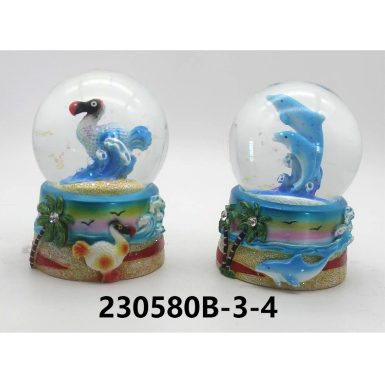 Factory Custom Beach Turtle Resin Dodo Mauritius Souvenir Gifts Snow Globe