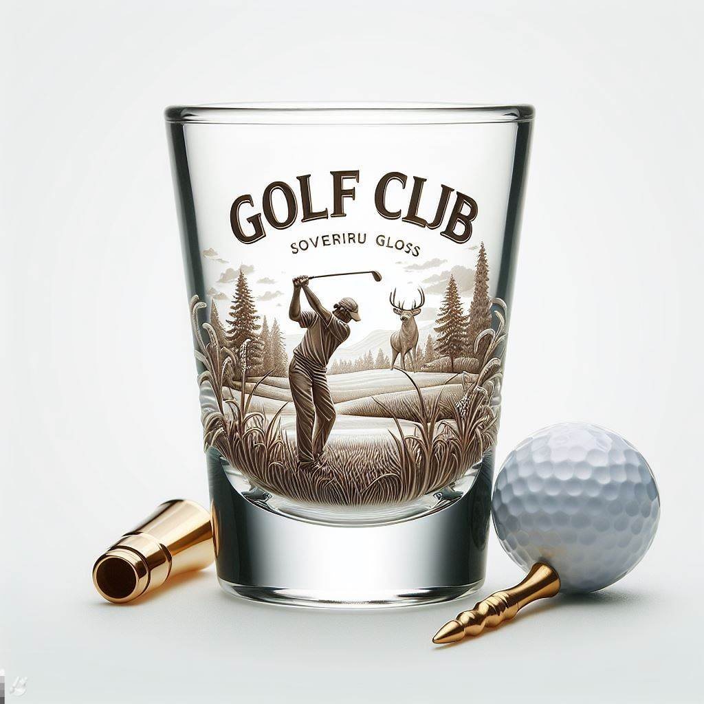 Custom Logo Printing Golf Ball Club Souvenir Gift Golf Ball Shot Glass