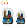 Customized Hand-Painted Polyresin Tourist Souvenir City 3D Building Snow Globe