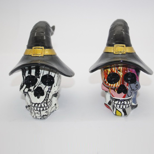 Custom Skull Statue Resin Crafts for Hallowen Decoration