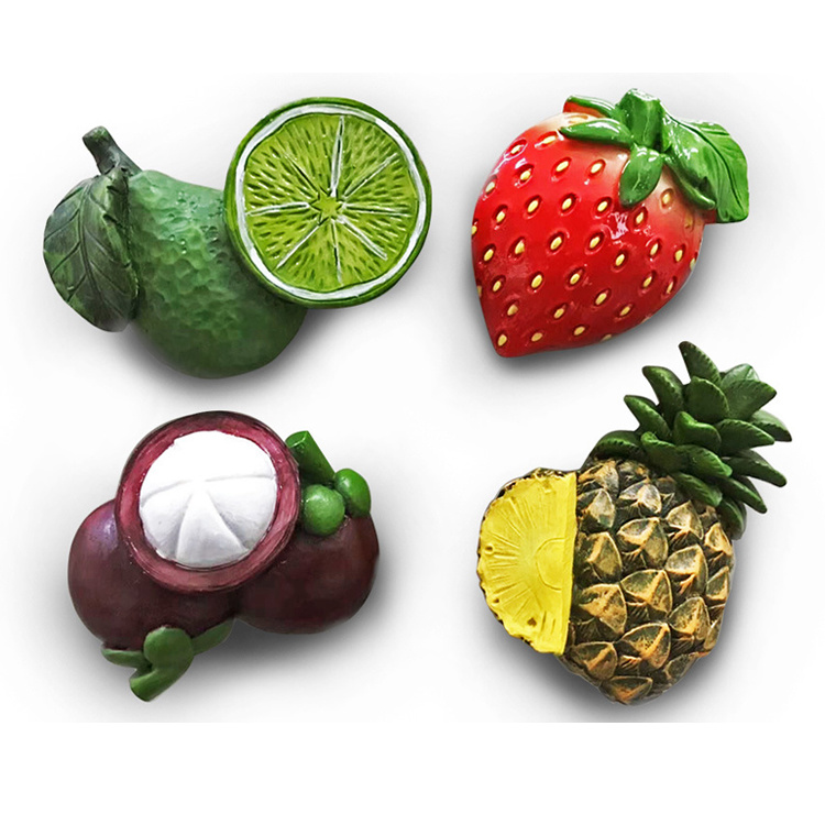 Creative Fruit Vegetable Food Resin 3D Fridge Magnet for Promotion Gift