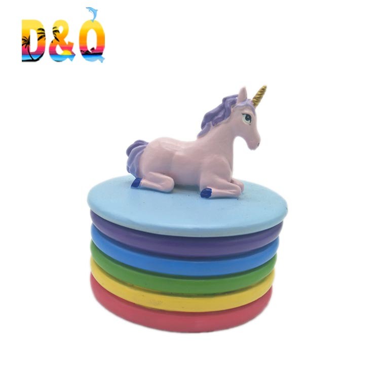 Cartoon Unicorn Gift Tourist Souvenir Resin Jewelry Box