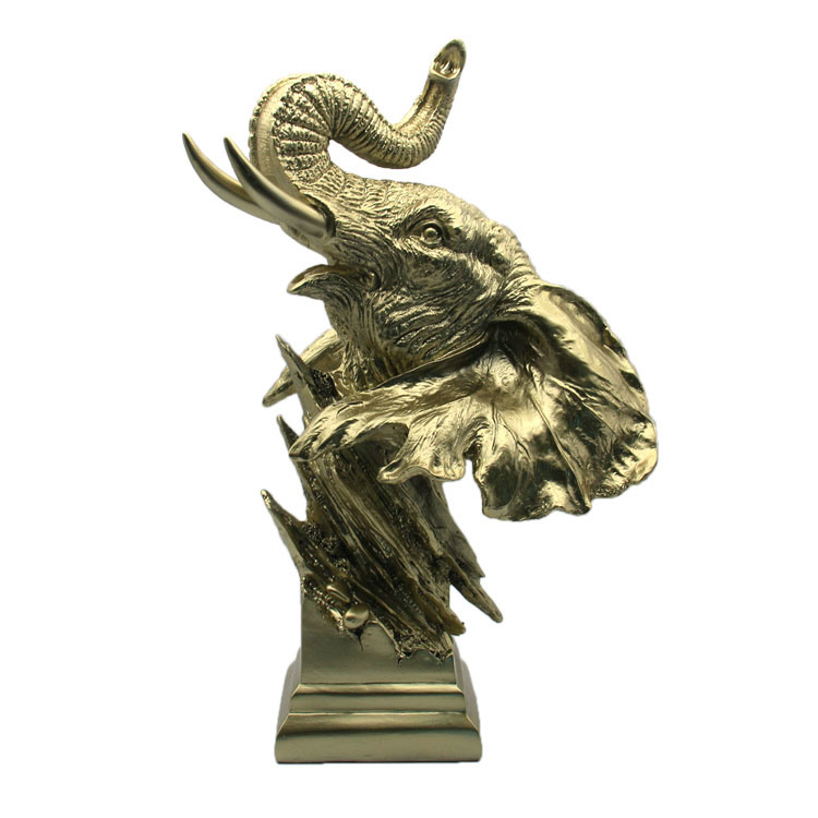 Resin Luxury Decoration Golden Eagle Figurine Eagle Statues