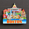 Custom America City Wooden Fridge Magnet Boston Souvenir Fridge Magnet