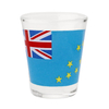 Customized Logo Beach Reef Islands New Zealand Tuvalu Islands Flag Souvenirs Shot Glass