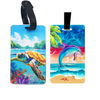 Customised Print Tourist Souvenir Cruise Sloth Luggage Tag Custom Logo PVC Leather Luggage Tag