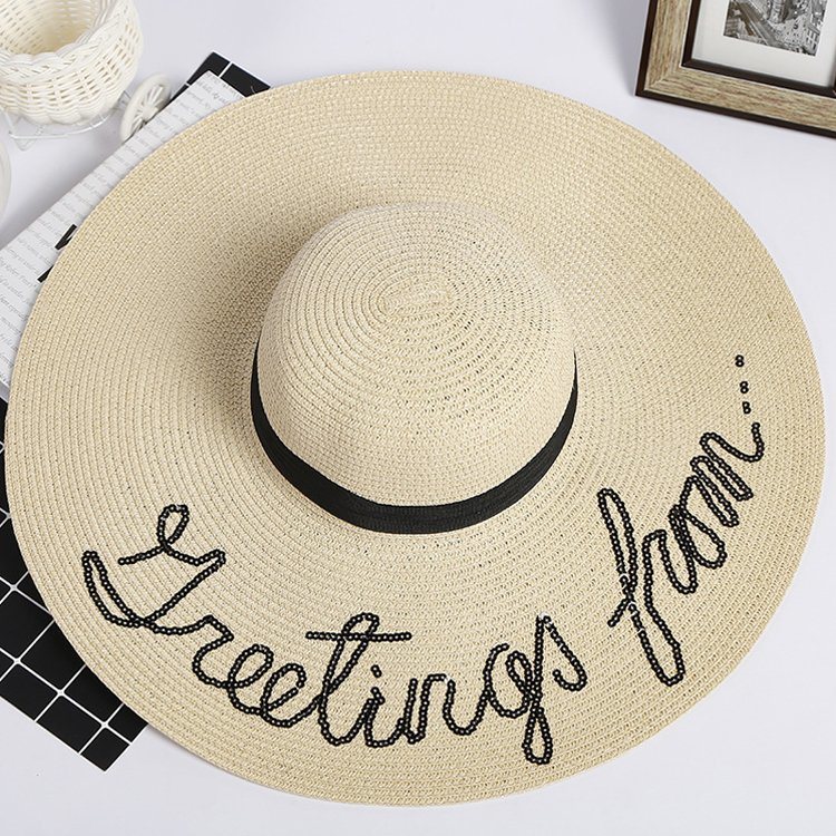 Wholesale Outdoor Sun Foldable Lady Beach Summer Women Straw Hats with Custom Logo