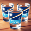 Customized Logo Travel Gift Flag Marshall Island Souvenirs Shot Glass