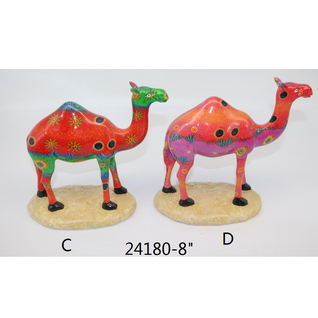 Custom Creative Home Decor Tourist Souvenir Colorful Camel Sculpture Camel Ornaments Resin Camel Statue