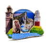 Custom Photo Wood Fridge Magnet Lighthouse Monkey Tourist Souvenir Gibraltar Magnet