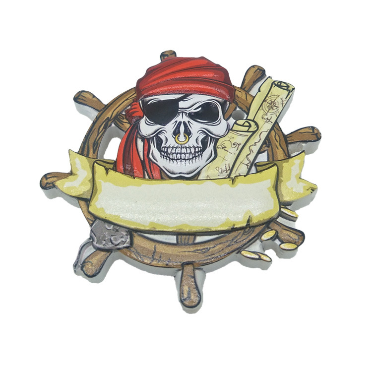 Factory Wholesale Printing Resin Pirates of The Caribbean Souvenir Fridge Magnet