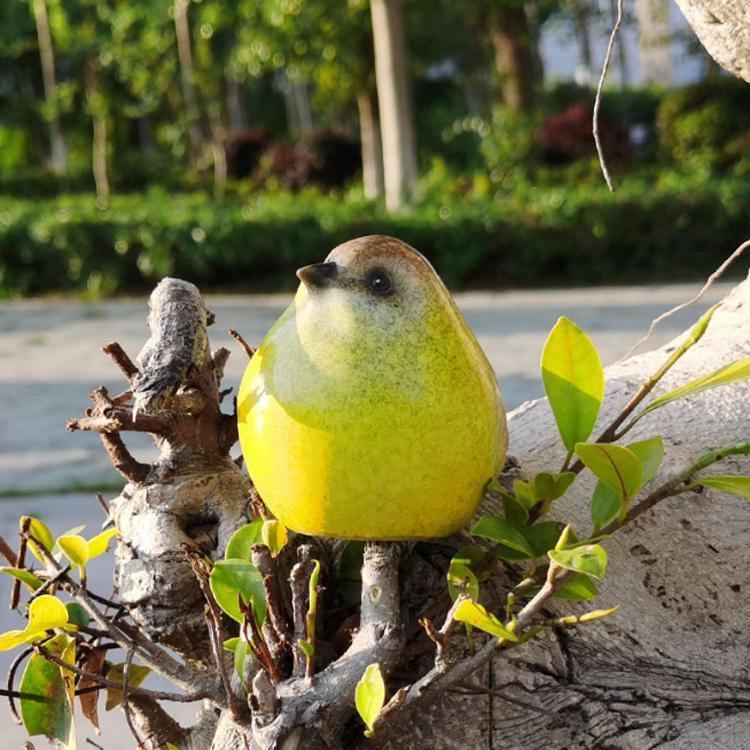 Garden Balcony Flower Pot Decorations Artificial Resin Bird Statue