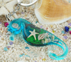 Ocean Series Beach Souvenir Keychain Resin Seahorse Keychain