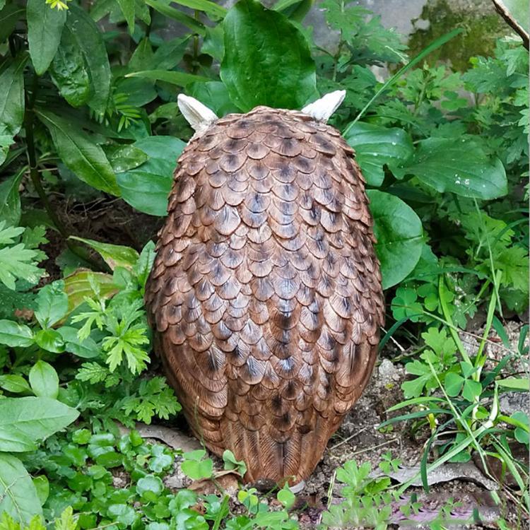 Home Garden Owl Decor Life Size Animal Statue Resin Owl Figurine