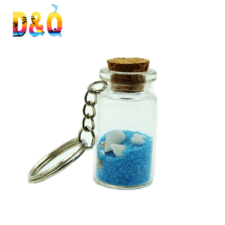 Wholesale Tourist Souvenir Gift Colorful Sand Bottle Keychain