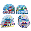Factory Custom Travel Gift Rubber Soft PVC Seoul Busan Korea Souvenir Fridge Magnet