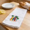 Custom Embroidery logo Tea Towel Ocean Theme Turtle Beach Souvenir Kitchen Cotton Tea Towels