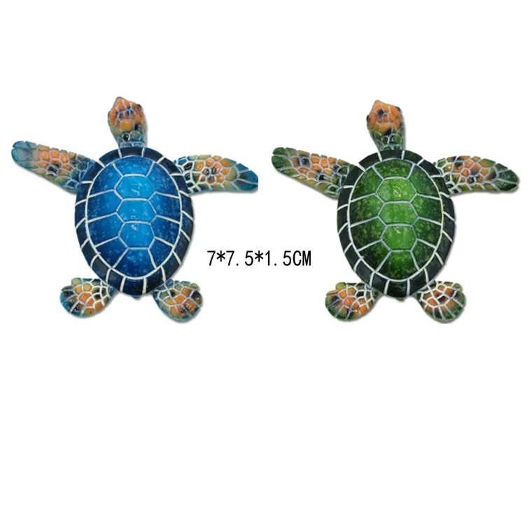 Custom Logo Handmade Beach Souvenir Sea Turtle Fridge Magnet Resin Tortoise Magnet