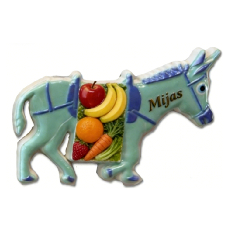 Factory Customized Printed Costa De La Luz Malaga Spain Magnet 3D Donkey Mijas Souvenir Fridge Magnet