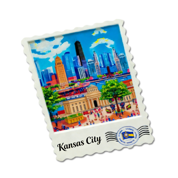 Customized Logo Printing Resin Missouri USA Refrigerator Magnet Kansas City Souvenir Fridge Magnet