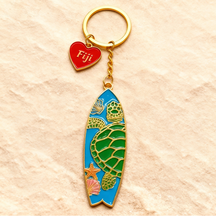 Custom Logo Printing Country Souvenir Gift Keyring Metal Flag Barbados Souvenir Keychain