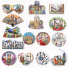 Factory Custom Logo 3d Printing Country Cities Tourist Souvenir Resin Fridge Magnet