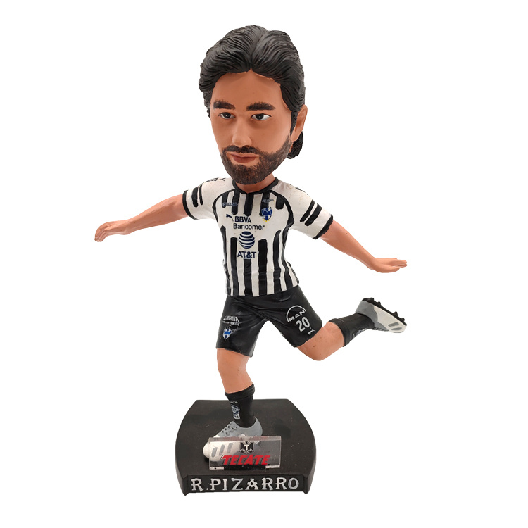 Resin Action Figures Soccer Player Custom Bobble Head Dolls