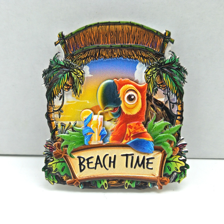 Beach Design Caribbean Travel Souvenirs Custom Resin Printed Fridge Magnet