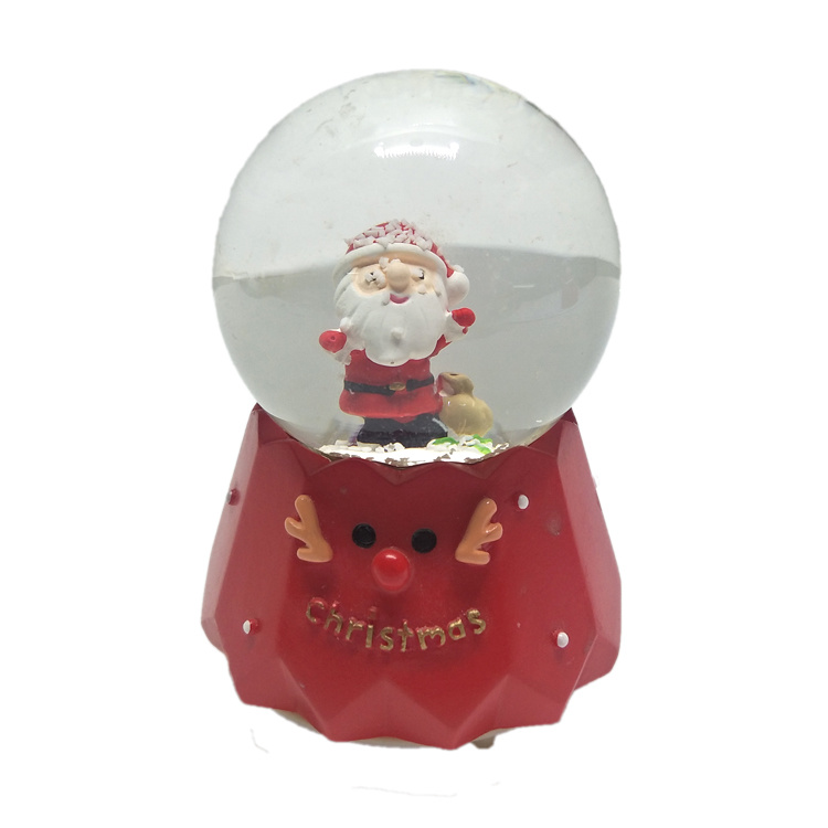 Hand-Painted Christmas Gift Decorative Musical Christmas Snow Globe