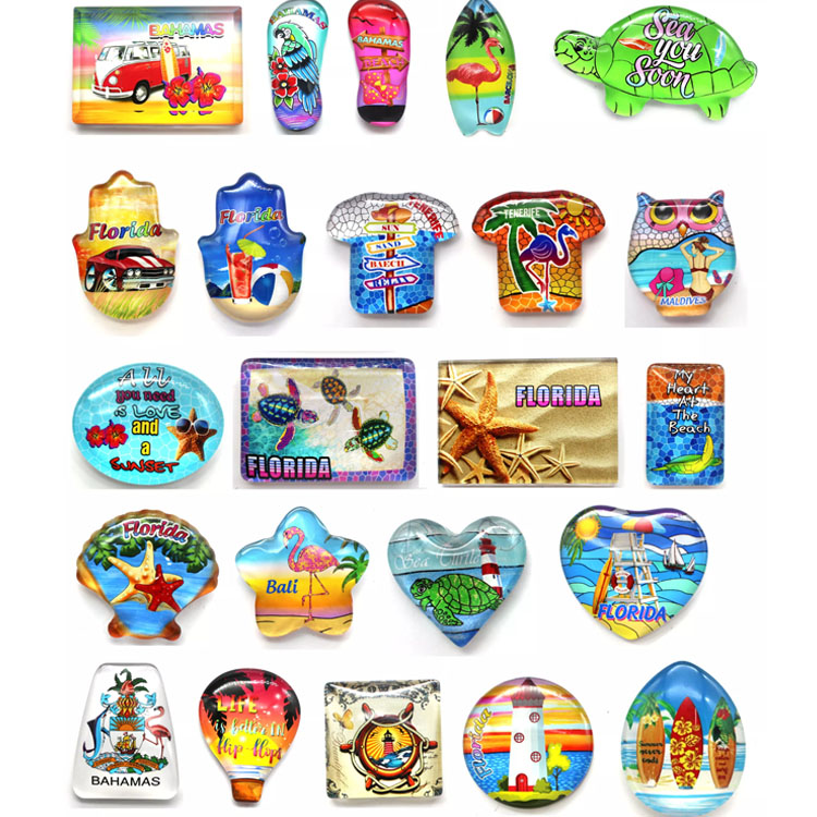 Custom Logo Resin 3D Country City Tourist Souvenir Fridge Magnet