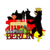 Factory Custom Logo Epoxy Wood Wooden German Deutschland Souvenir Magnet Berlin Germany Souvenir MDF Fridge Magnet
