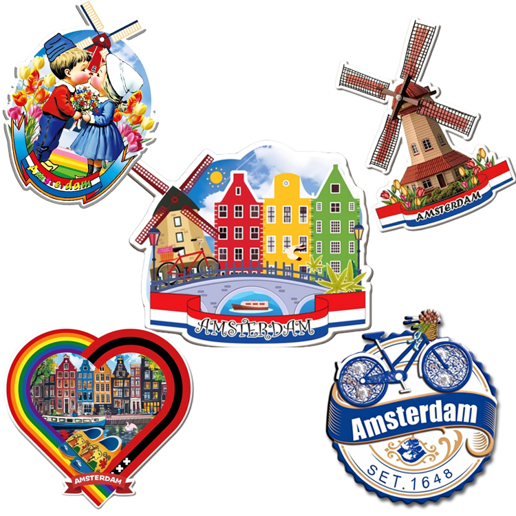 Custom Resin Printing Travel Gift Netherlands Amsterdam Holland Souvenir Magnet