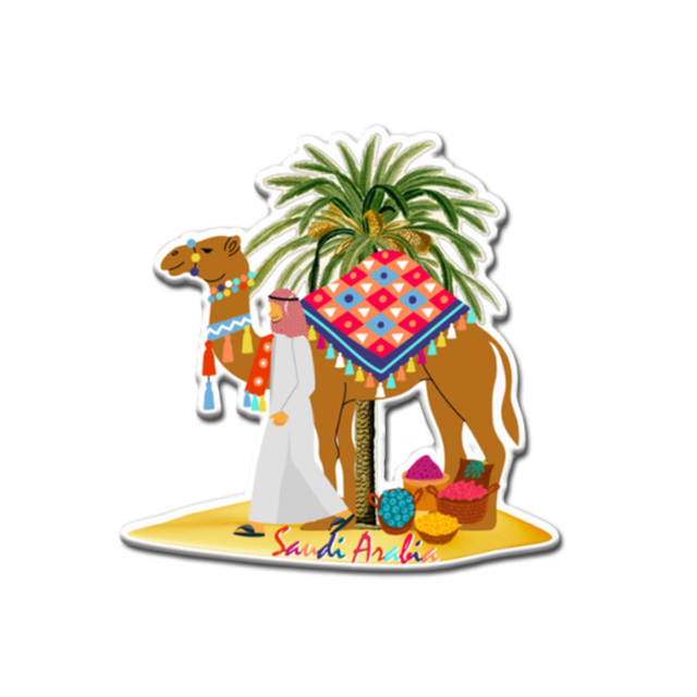 Resin Printing Kuwait Building Tour Camel Souvenirs Kuwait Fridge Magnet