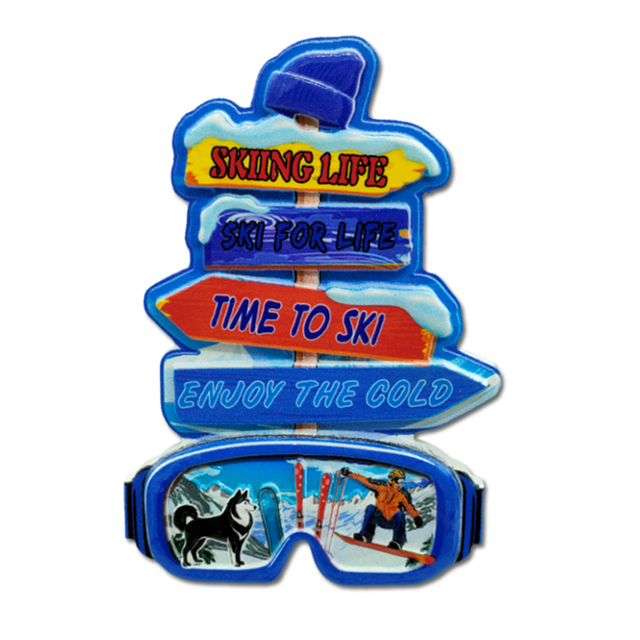 Custom Logo Melamine Resin Green Grass Snow Mountains Sheep Design Switzerland Souvenir Fridge Magnet Grindelwald Magnet