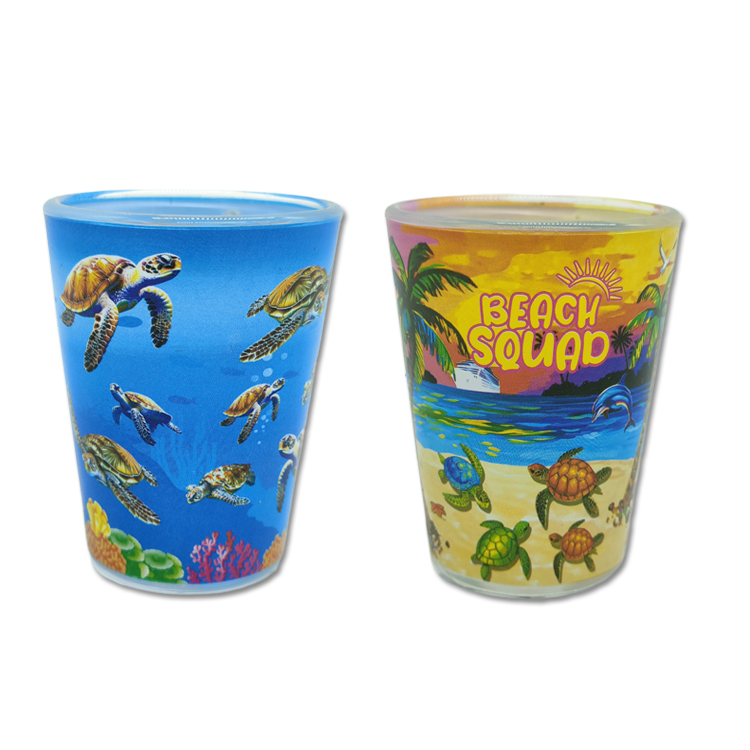 Custom logo 1.5oz Travel Gift Ecuador Shot Glasses Souvenir Colombia Shot Glasses