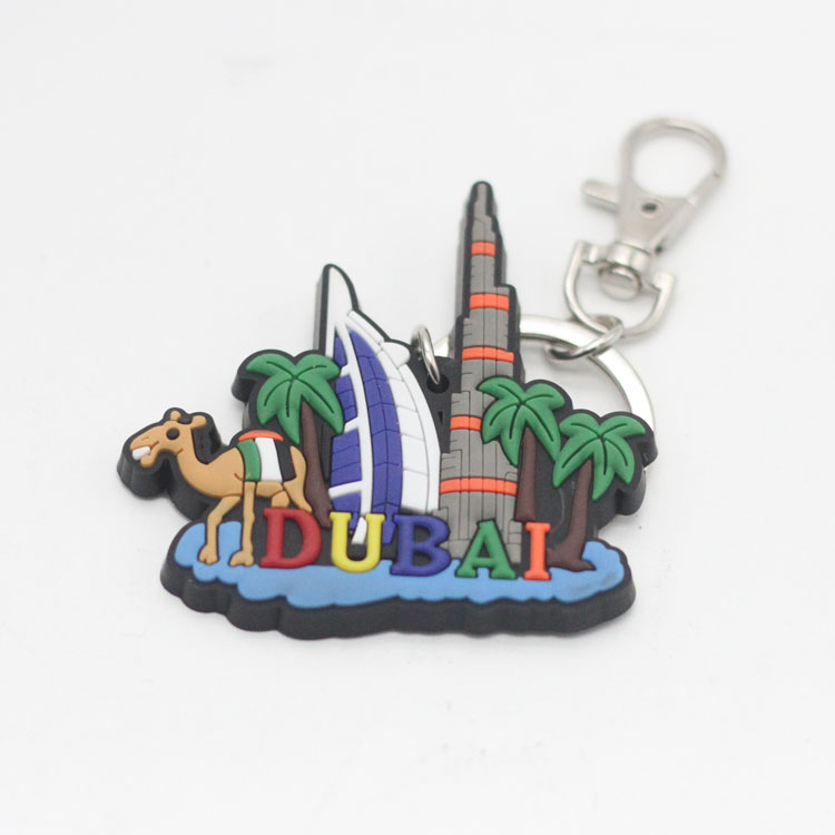 Wholesale Customized Logo I love Beach Souvenir Pvc Keychain Custom Rubber Letter Keychain