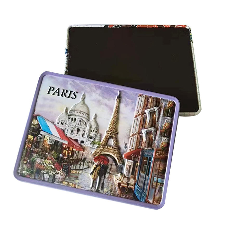Custom 3d Metal Country City Souvenir Tinplate Embossed Fridge Magnet Tin Fridge Magnet