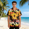 Wholesale Customized Logo Quick Dry Fashion Tropical Vibes Beach Vacation Men's Summer Short Palm Tree Shirt 