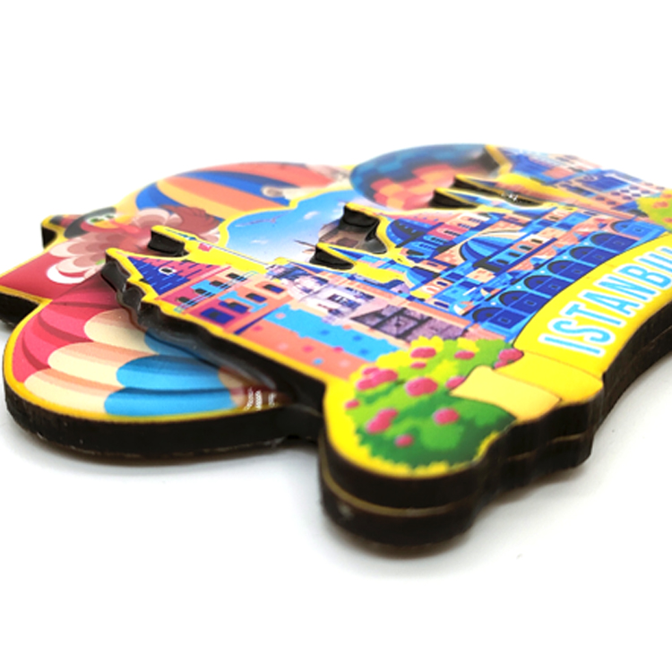 Custom logo 2 Layer Mdf Wood Refrigerator Magnet Dubai Souvenir Items Fridge Magnet