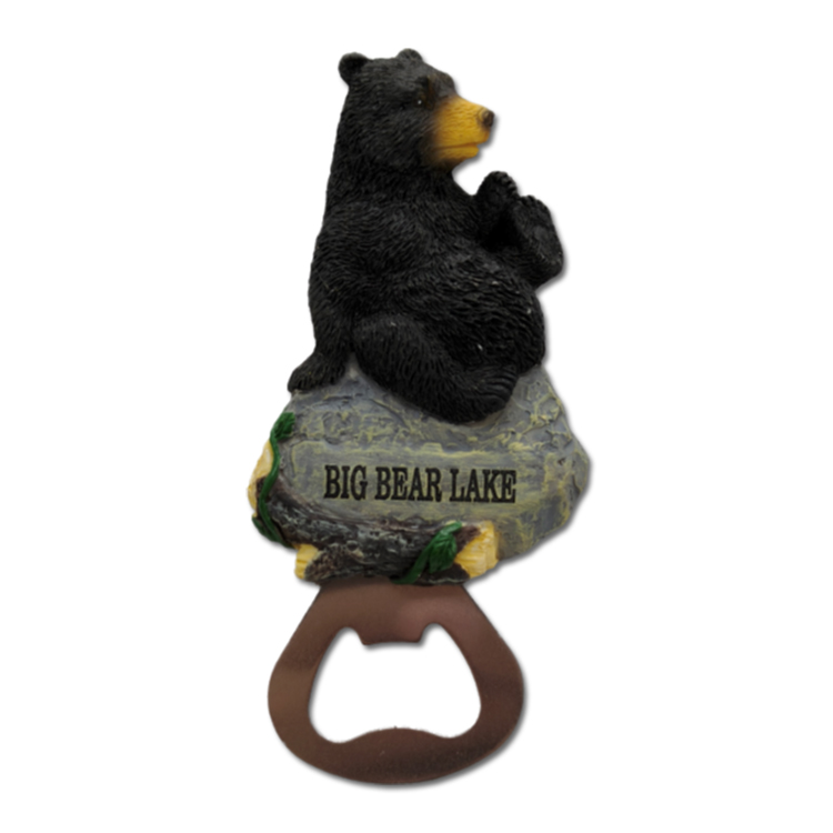 Custom Logo Hand Painted Resin Black Bear Keychain Souvenir Yosemite National Park Keychain