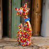 Wholesale Custom European Home Art Decor Desktop Transfer Colorful Resin Cat Statue Mosaic Cat Figurine