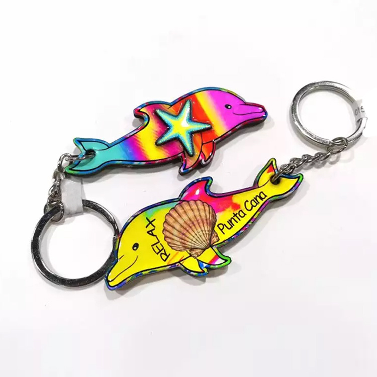 Beach Flip Flop Wood Keychain Mexico Cancun Souvenir Keychain