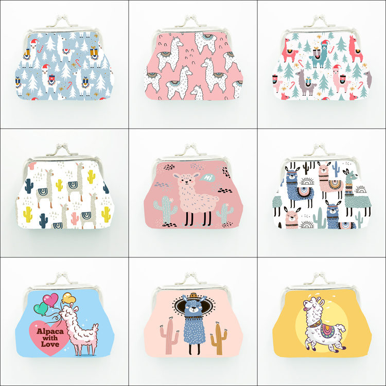 Custom PU Leather Souvenir Purse Unicorn Cartoon Style Coin Purse