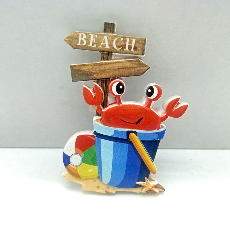 Coastal Beach Tourist Souvenir Resin Ice Cream Fridge Magnet